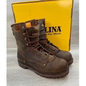 Carolina CA8028 Men's 8 Inch Waterproof Broad Toe Work Boots 11.5 2E  Leather